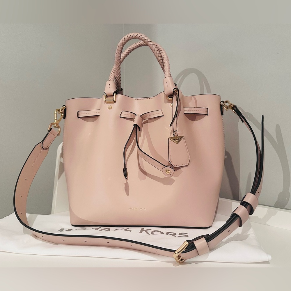 Michael Kors Leather Bucket Bag